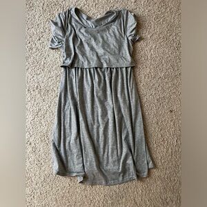 Nursing/maternity grey dress. Purchased from Amazon.